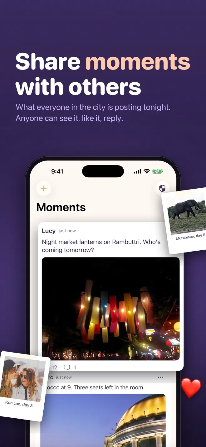 HelloMates Moments feed: photos from around the city tonight